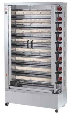 Rôtissoire verticale à gaz 8 broches 48 poulets 840 EKO